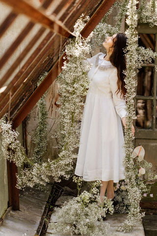 linen wedding dress